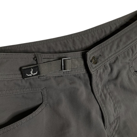 Prana Breathe Pants Sz L Hiking Adjustable Waist Cotton Gray Mens Outdoor - Picture 5 of 11